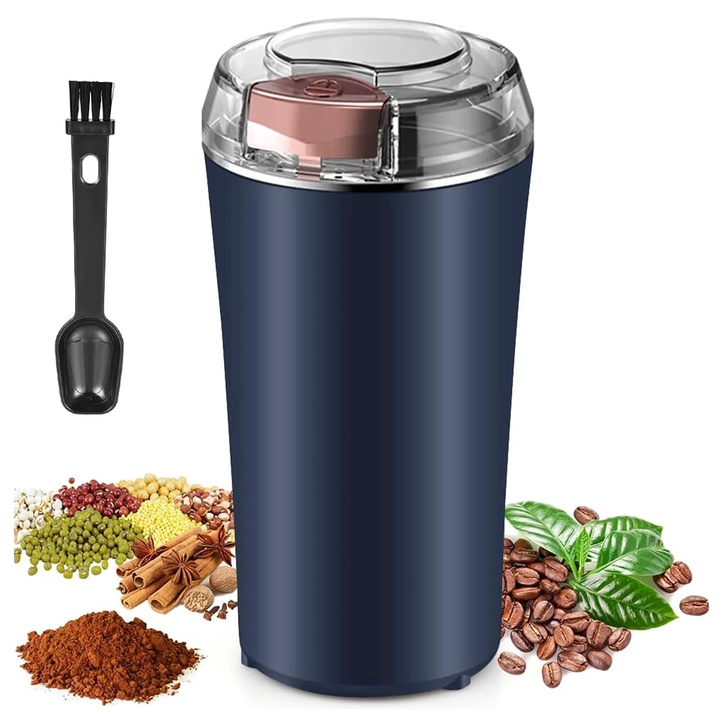 Mini Electric Grinder | Portable Coffee Bean & Spices Grinder | Powerful Small Mixer for Home & Office