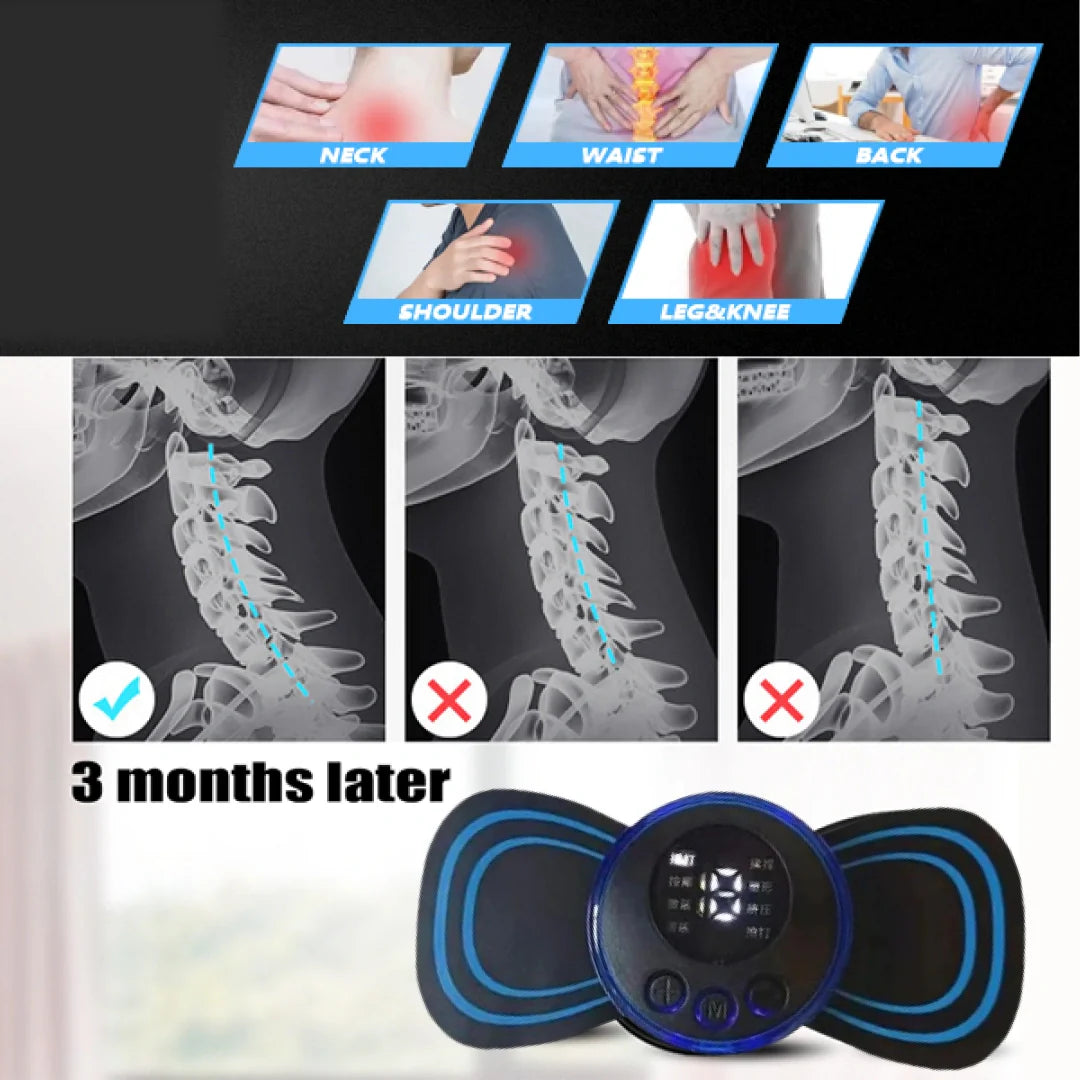 Portable USB Neck Massager | EMS Electric Cervical Massager with Lymphatic Drainage | Mini Neck & Body Massager