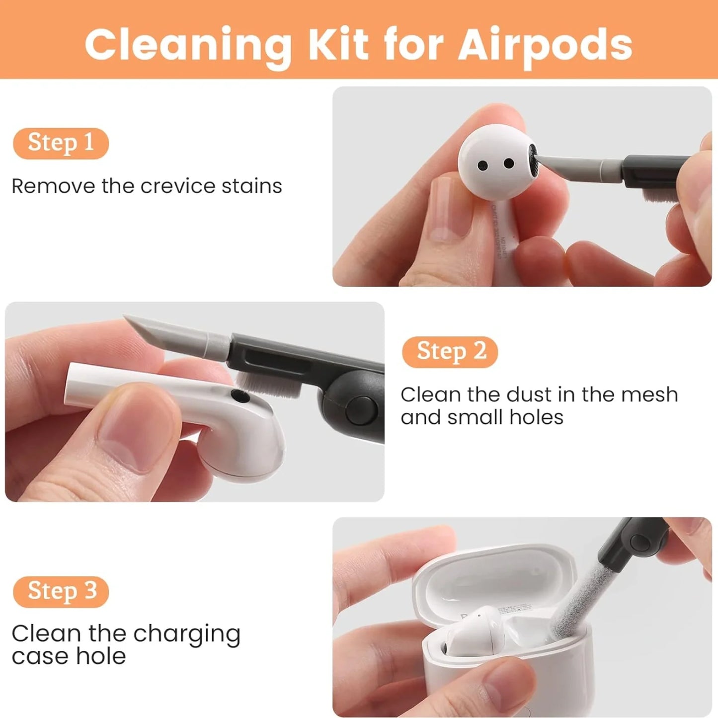 7-in-1 Electronic Cleaning Kit for Keyboard, Screen, AirPods & Laptop – Multi-Tool Cleaner Set