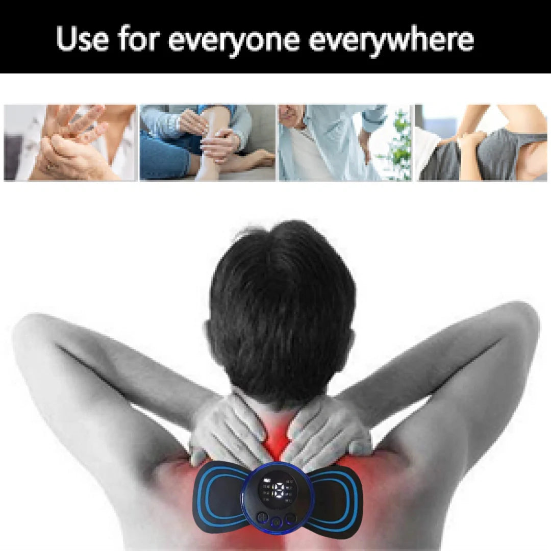 Portable USB Neck Massager | EMS Electric Cervical Massager with Lymphatic Drainage | Mini Neck & Body Massager