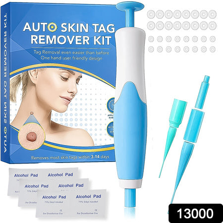 2-in-1 Skin Tag Remover Kit for Micro to Large Tags (2–8 mm) | Safe, Painless Wart & Skin Tag Removal Device for Home Use (1 Set)