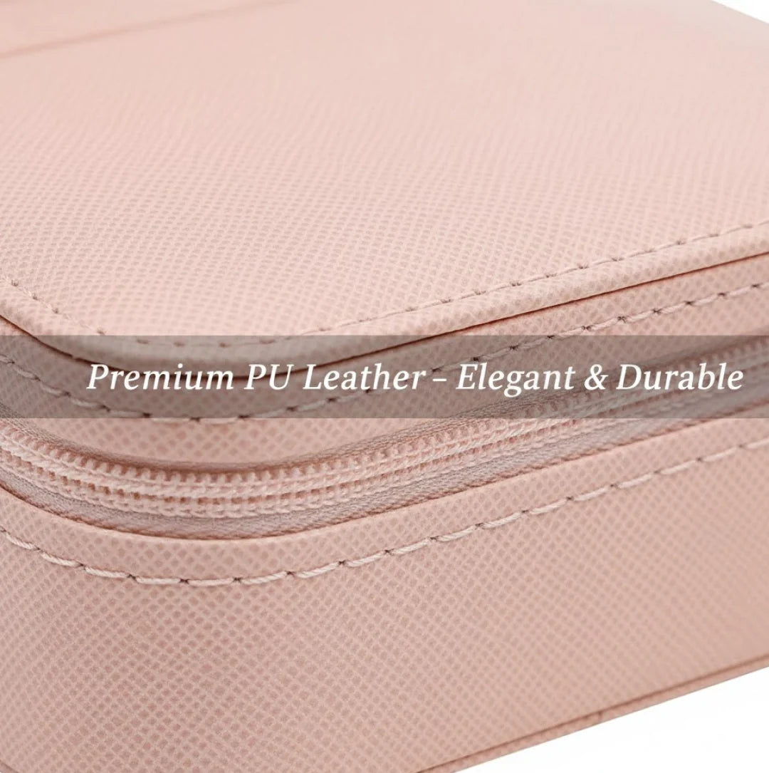 Jewellery Box For Women Mini Portable Jewelry Box Organiserpu Leather Jewlerrying Display Holder Small Travel Jewellery Box For Girls Women Mother Daughte Travel Ring Pendant Earring Necklace Storage Case