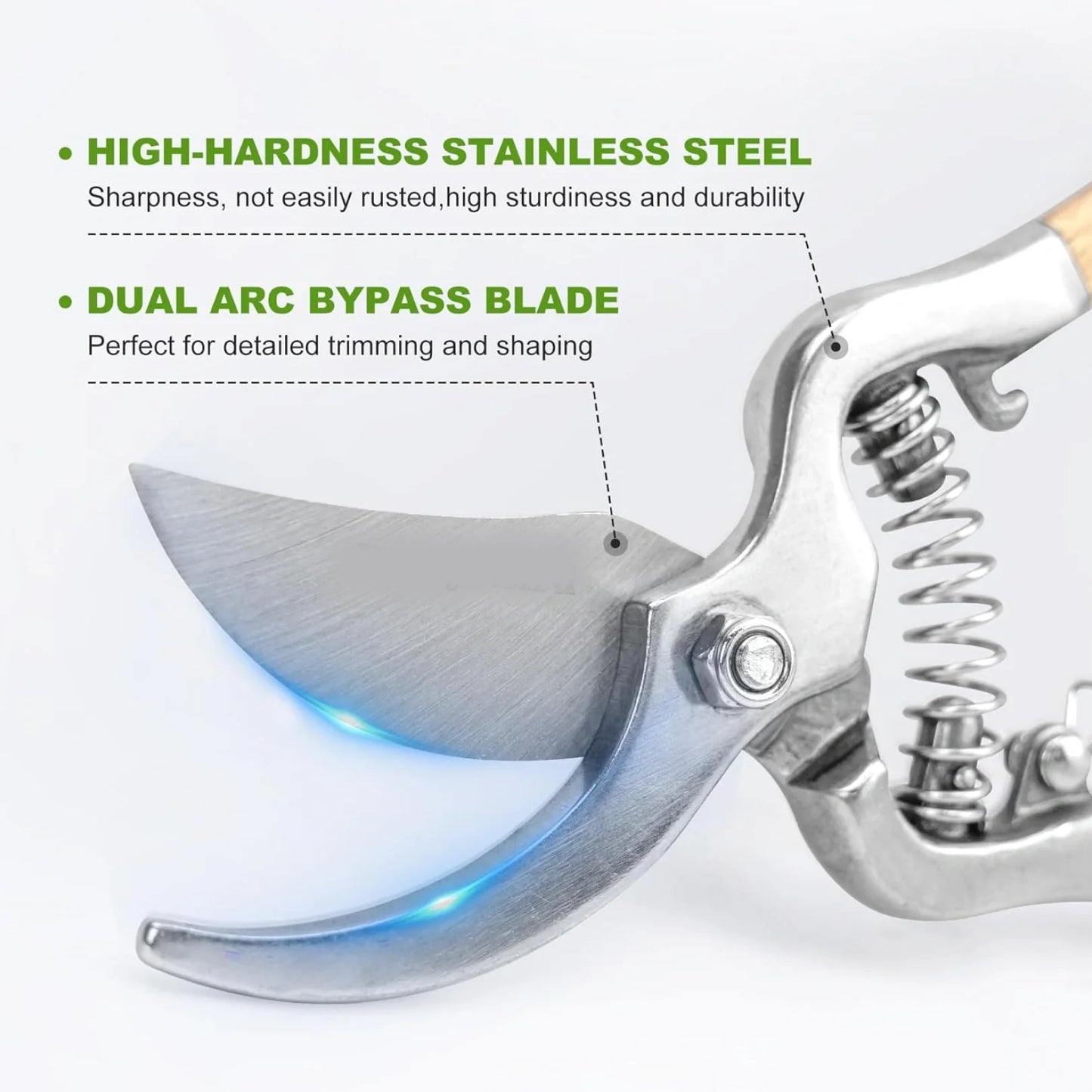 Stainless Steel Pruning Shears with Sharp Blades & Ergonomic Non-Slip Handle | Heavy-Duty Hand Pruner for Home Garden Plants & Branch Cutting (1 Pc)