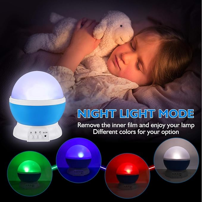 Colour Changing Star Master Rotating Projection Night Lamp | Galaxy Sky Projector with Music & Timer for Kids & Bedroom