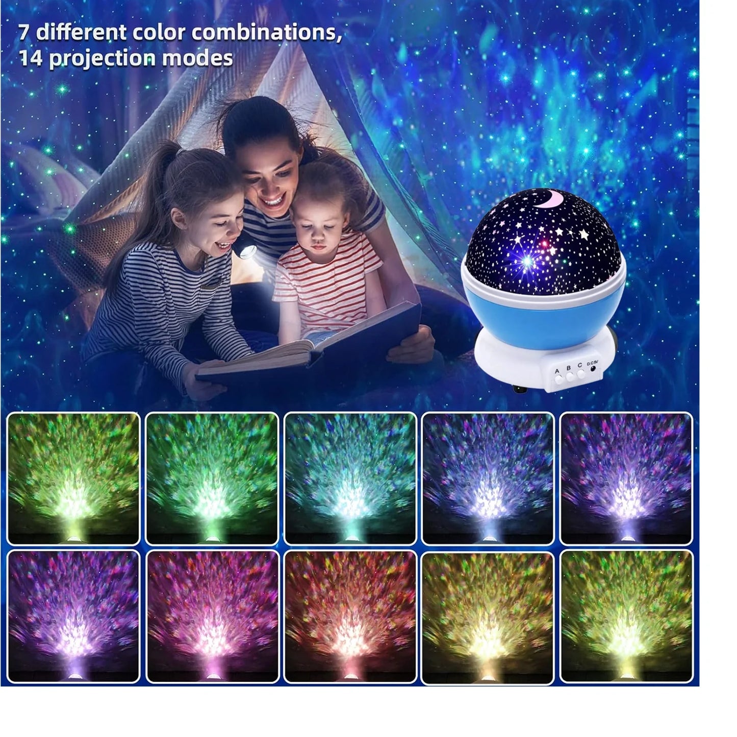 Colour Changing Star Master Rotating Projection Night Lamp | Galaxy Sky Projector with Music & Timer for Kids & Bedroom