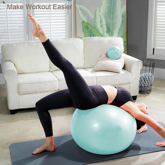 Heavy Duty 75cm Gym Ball | Non-Slip Anti-Burst Stability Ball with Foot Pump for Full Body Fitness