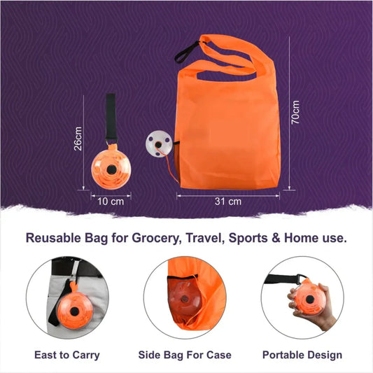 Reusable Insulated Grocery Shopping Bag | Washable & Foldable Cloth Shopping Bag | Eco-Friendly Carry Bag