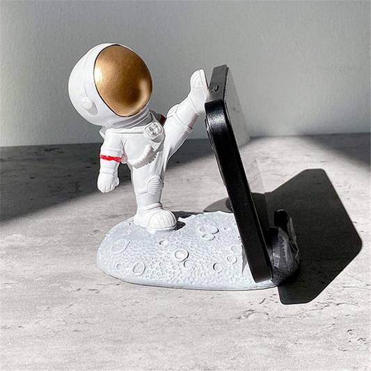 Creative Astronaut Mobile Holder 3D Spaceman Phone Stand | Resin Desktop Phone Holder for Car Dashboard, Desk & Home Decor (1 Pc)