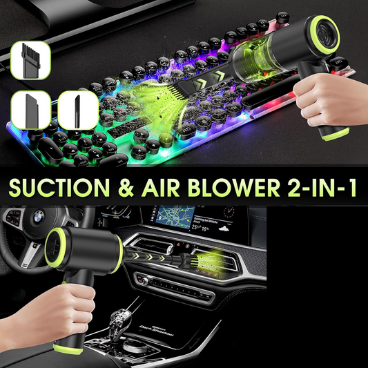 2-in-1 Cordless Mini Car Vacuum Cleaner – High Power USB Rechargeable Handheld Vacuum for Car, Home & Office