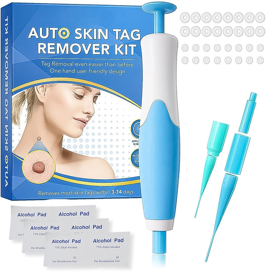 2-in-1 Skin Tag Remover Kit for Micro to Large Tags (2–8 mm) | Safe, Painless Wart & Skin Tag Removal Device for Home Use (1 Set)