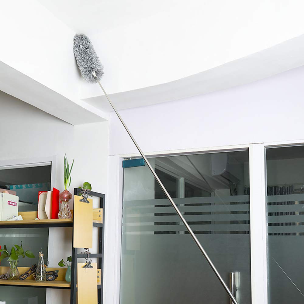 Extendable Microfiber Duster with Bendable Head – Ceiling & Fan Cleaning Brush