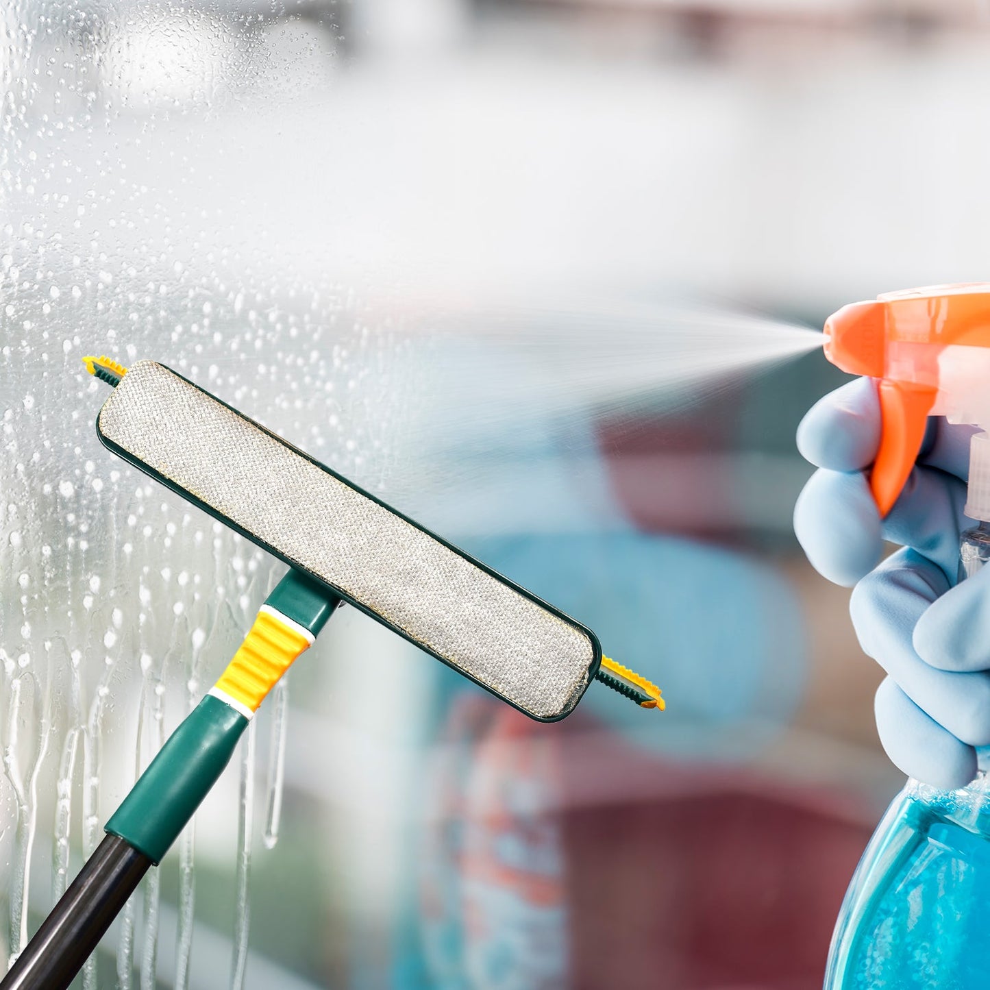 3 in 1 Glass Wiper & Floor Cleaner | Multipurpose Window, Mirror & Wet Floor Cleaning Tool