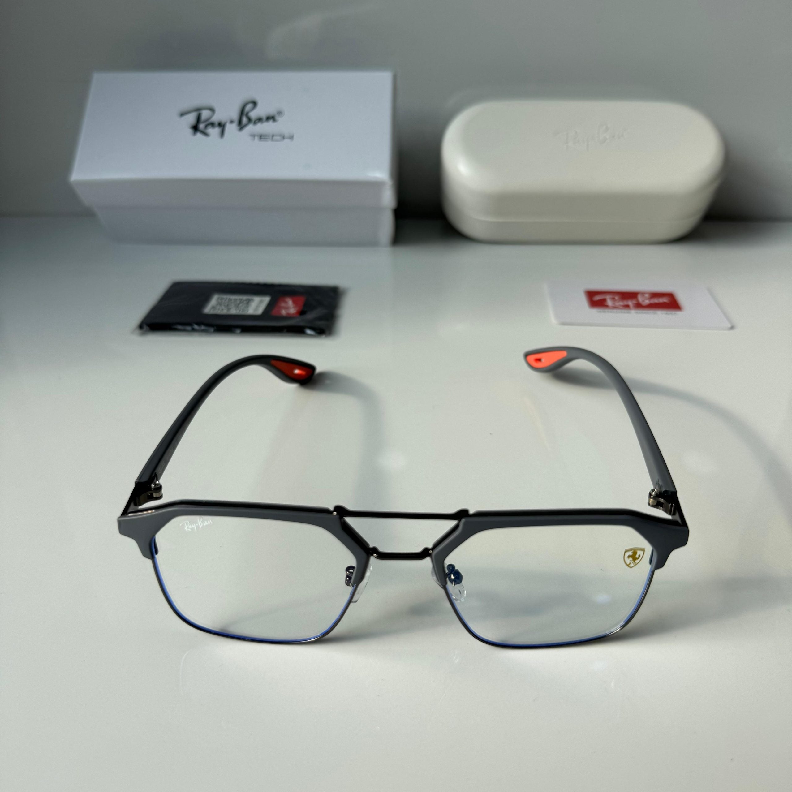 Ray Ban Clear Grey For Daily Causal Evergreen UV Protected For Unisex.