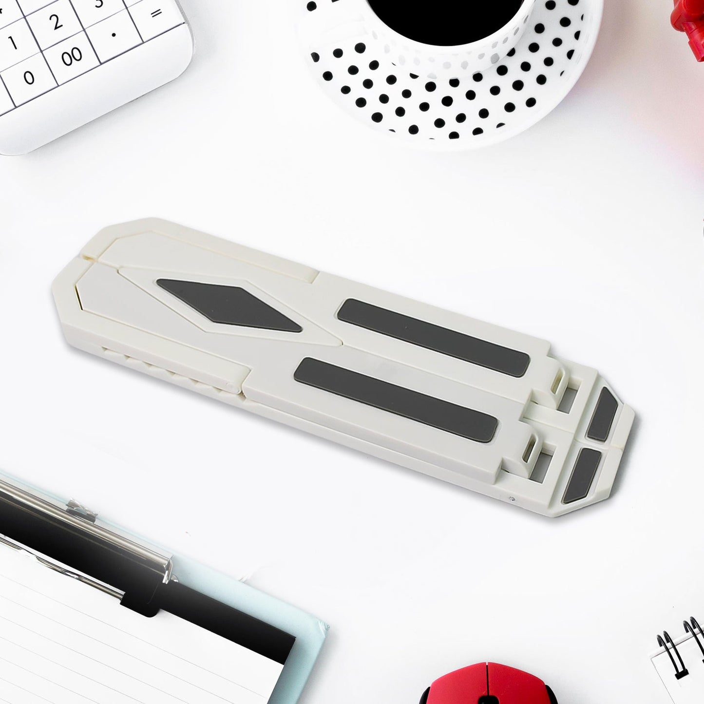 Multi-Position Adjustable Tablet, Mobile & Laptop Stand | Ergonomic Bracket Holder with Foldable Legs & High-Quality Fibre (1 Pc)