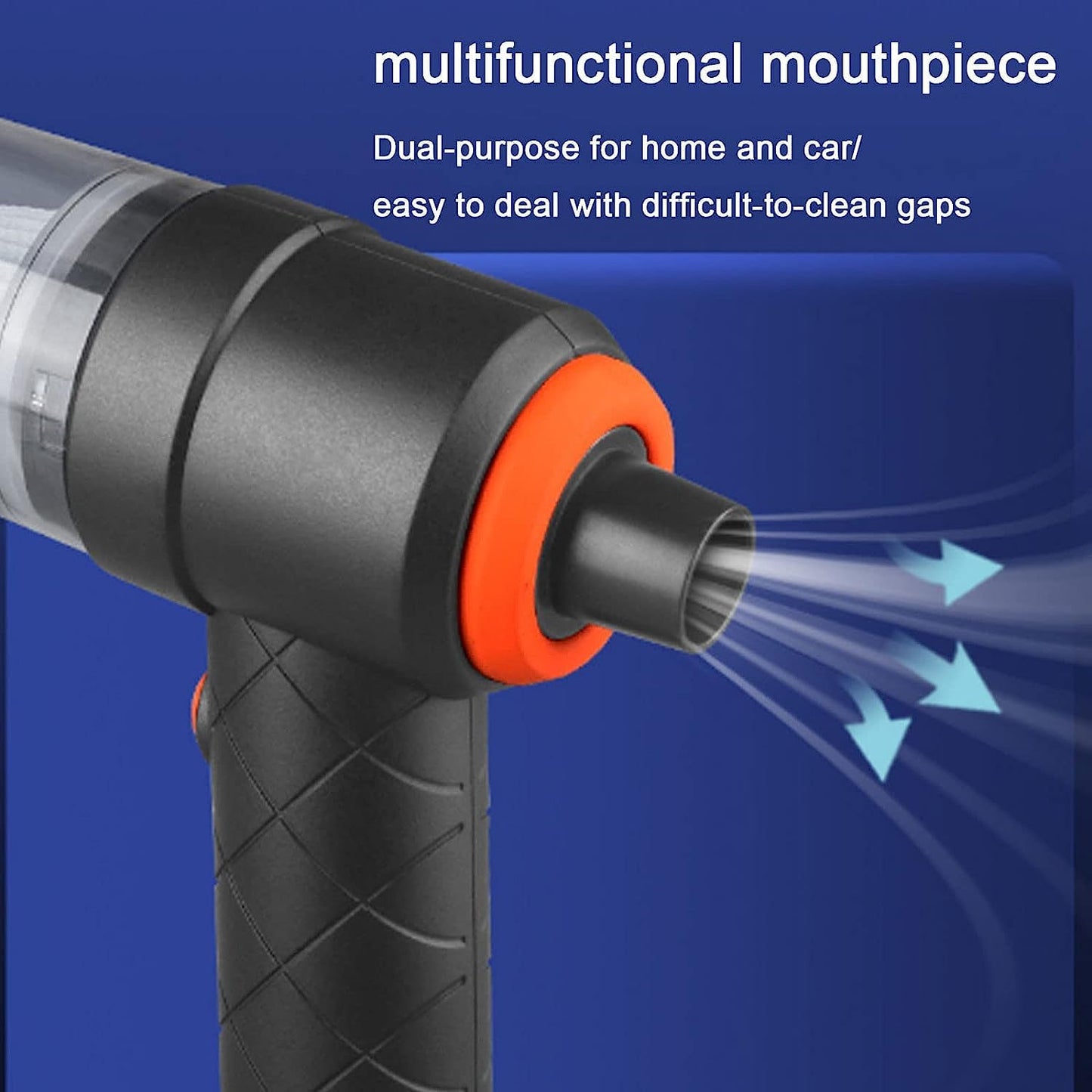 2-in-1 Cordless Mini Car Vacuum Cleaner – High Power USB Rechargeable Handheld Vacuum for Car, Home & Office