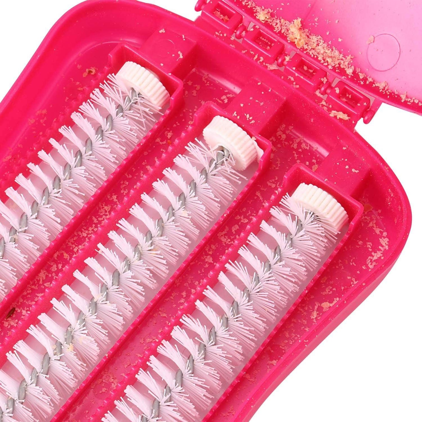 Plastic Handheld Carpet Roller Brush with Dust & Crumb Collector | Reusable Wet & Dry Cleaning Brush (Multicolor)