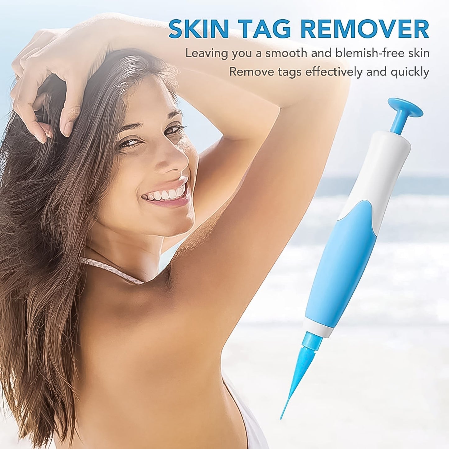 2-in-1 Skin Tag Remover Kit for Micro to Large Tags (2–8 mm) | Safe, Painless Wart & Skin Tag Removal Device for Home Use (1 Set)