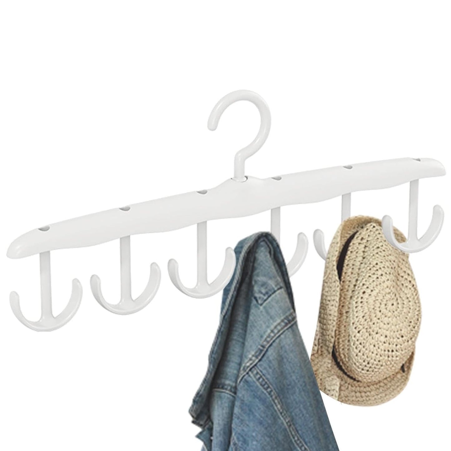 Tank Top Hanger with 12 Hooks | Space-Saving Rotatable Wooden Hanger | Multi-Layer Closet Organizer for Tank Tops, Bras & Camisoles