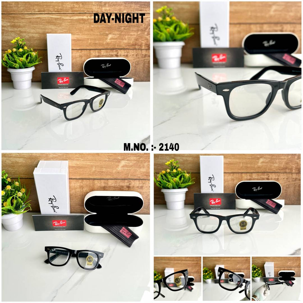 Ray Ban Clear Black Wayfarer Sunglass For Daily Causal Evergreen UV Protected For Unisex