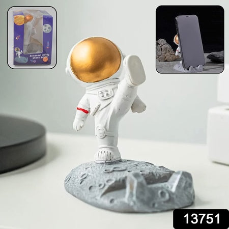 Creative Astronaut Mobile Holder 3D Spaceman Phone Stand | Resin Desktop Phone Holder for Car Dashboard, Desk & Home Decor (1 Pc)